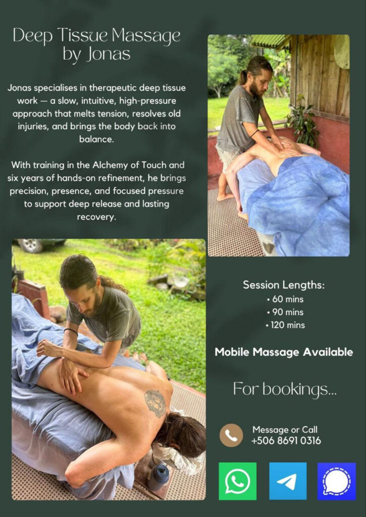 Deep tissue massage in Chirripo, Costa Rica